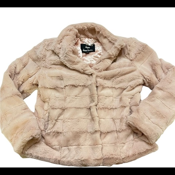 DENNIS BASSO Pink Chinchilla Faux Fur Jacket - Picture 5 of 8